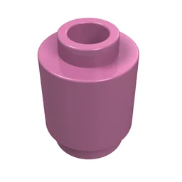 Brick Round 1 x 1 Open Stud / Dark Pink