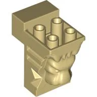 Brick Special 2 x 3 x 3 with Cutout and Lion Head [Hollow Studs] / Tan