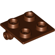 Lego Hinge Brick 2 x 2 Top Plate Thin / Reddish Brown