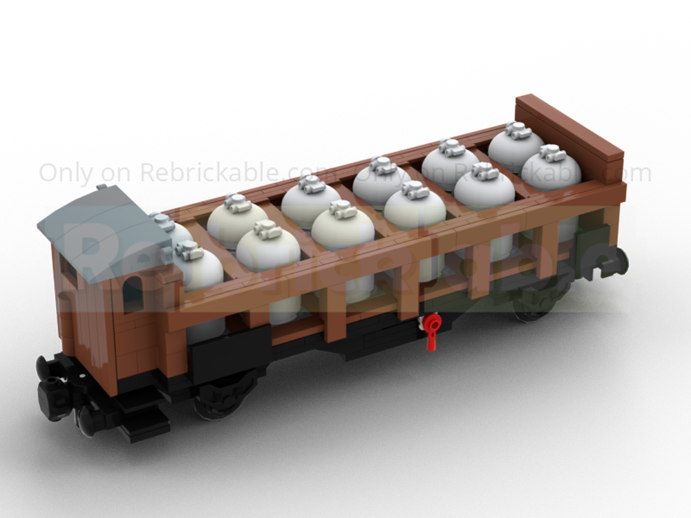 Lego 8wide acid transport wagon "Z" with a brakeman's cab of the DR