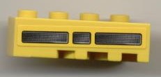 Lego Wedge 4 x 2 Left with Black Vent Pattern (Sticker) - Set 7968