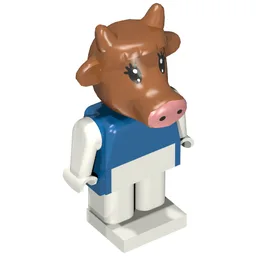 Fabuland Figure Cow [Clover/Clara] / Blue