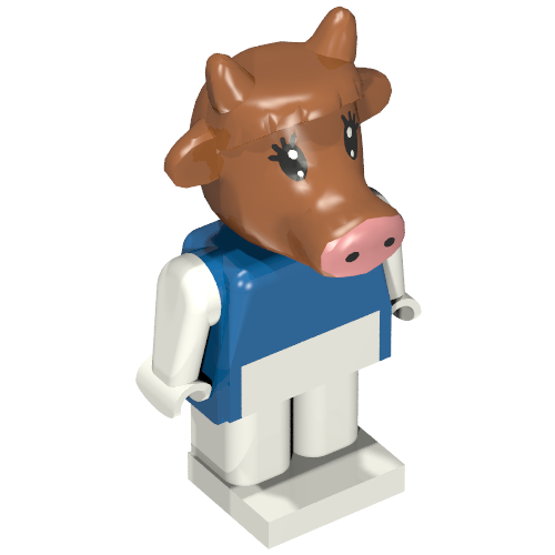 Lego Fabuland Figure Cow [Clover/Clara] / Blue