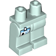 Lego Hips and Light Aqua Legs with Veterinarian ID Badge Print