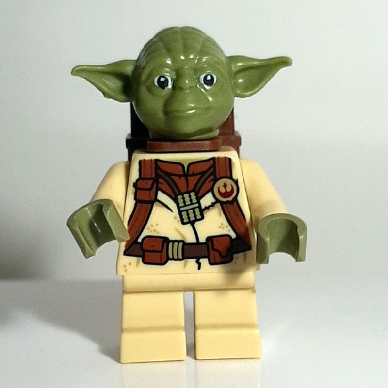 Lego Yoda, Olive Green Head, Backpack