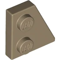 Wedge Plate 2 x 2 Right / Dark Tan
