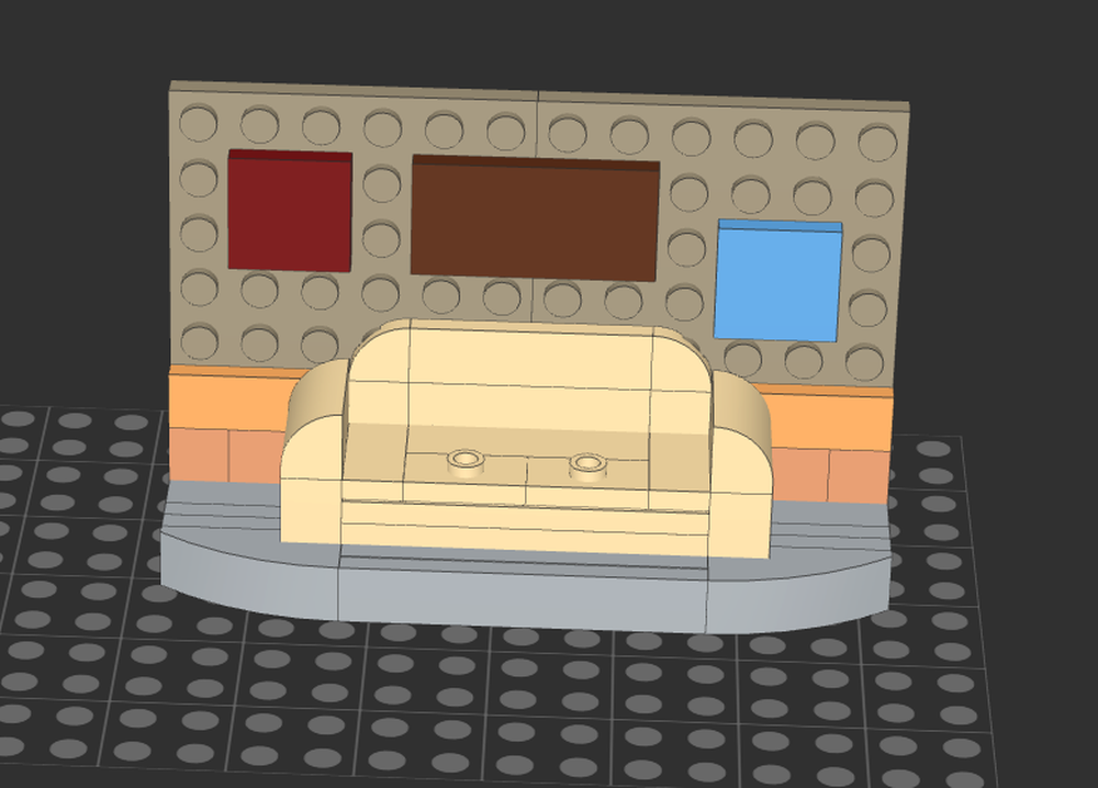 Lego WandaVision Couch- Scene for set 40774