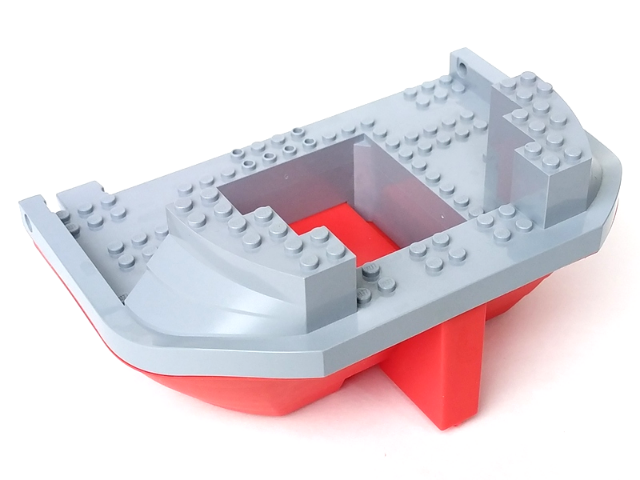 Lego Boat, Hull Giant Stern 15 x 22 with Light Bluish Gray Top (47986 / 47981)