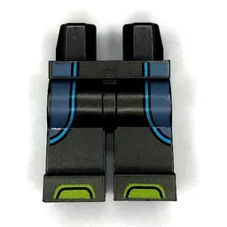 Hips and Pearl Titanium Legs with Sand Blue Robe, Medium Azure Trim, Lime Toes Print / Pearl Titanium