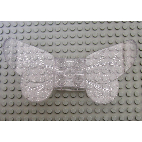 Lego Duplo Butterfly Wings with Studs 2 x 2 / Glitter Trans-Clear