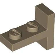 Bracket 1 x 2 with 1 x 2 Vertical Studs / Dark Tan