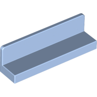 Lego Panel 1 x 4 x 1 with Rounded Corners [Thin Wall] / Bright Light Blue