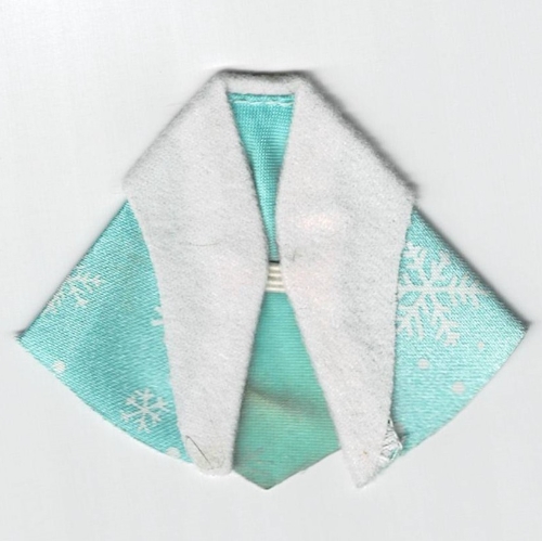 Lego Belville, Shawl Fur Trimmed with Snowflake Print / Aqua