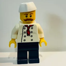 Chef, Red Neckerchief, Dark Blue Legs, Butcher's Hat