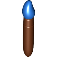 Lego Equipment Paint Brush with Blue Tip Pattern / Reddish Brown