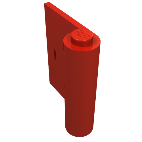Lego Door 1 x 3 x 3 Left / Red