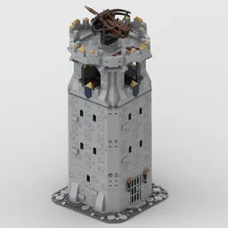 Medieval Castle: Tower - Modular with Full interior