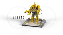 Aliens Micro Diorama Series : P-5000 Powered work loader with Ripley