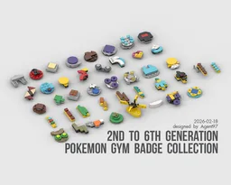 2nd to 6th Generation Gym Badge Collection
