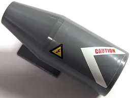 Engine, Smooth Large, 2 x 2 Thin Top Plate with White V-Shaped Stripe, 'CAUTION' and Electricity Danger Sign Pattern Model Right (Sticker) - Set 60010