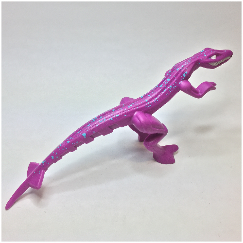 Lego Animal, Dinosaur, Mutant Lizard with Blue Specks on Back / Light Purple