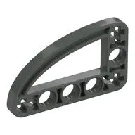 Technic Beam 3 x 5 L-Shape with Quarter Ellipse Thin / Dark Gray
