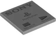 Tile 4 x 4 with Dark Bluish Gray Sony and PlayStation Logos and Buttons with 'SELECT' and 'START' Pattern