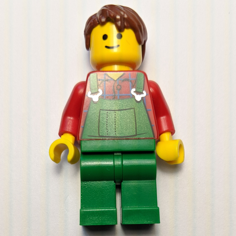 Lego Farmer in Green Overalls