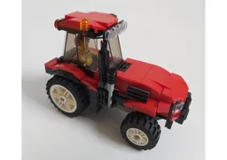 Red Tractor with Trailer