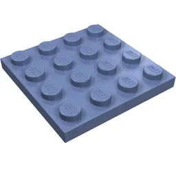Plate 4 x 4 / Sand Blue