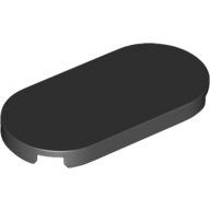Lego Tile Round 2 x 4 / Black