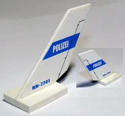 Tail Shuttle with 'POLIZEI' and 'NN-7741' Pattern on Both Sides (Stickers) - Set 7741