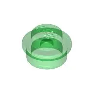 Plate Round 1 x 1 with Solid Stud / Trans-Green