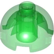 Brick Round 2 x 2 Dome Top, Hollow Stud / Trans-Green
