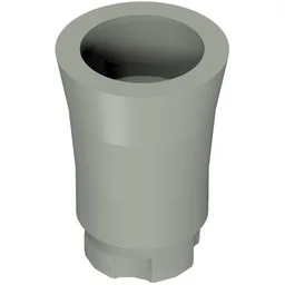 Plant, Palm Tree Trunk - Short Connector, Axle Hole with 4 Inside Prongs / Light Gray