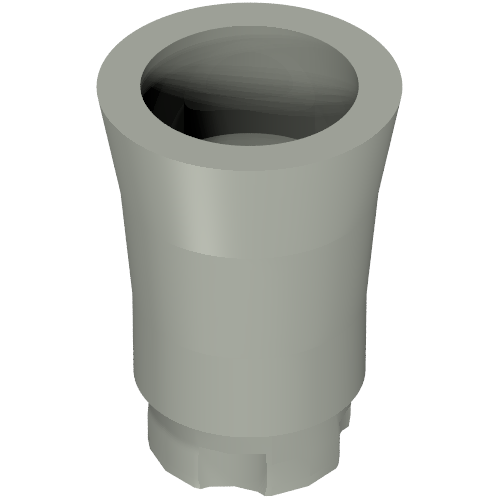 Lego Plant, Palm Tree Trunk - Short Connector, Axle Hole with 4 Inside Prongs