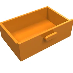Cupboard 2 x 3 Drawer / Orange
