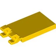Tile Special 2 x 3 with 2 Clips [Angled Clips] / Yellow