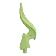 Wave / Flame Rounded Single with Pin / Yellowish Green