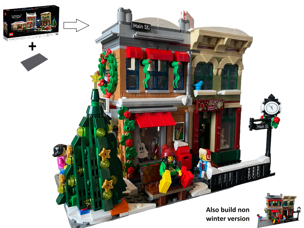 Lego Holiday Main Street Corner Modular Alternate build of 10308