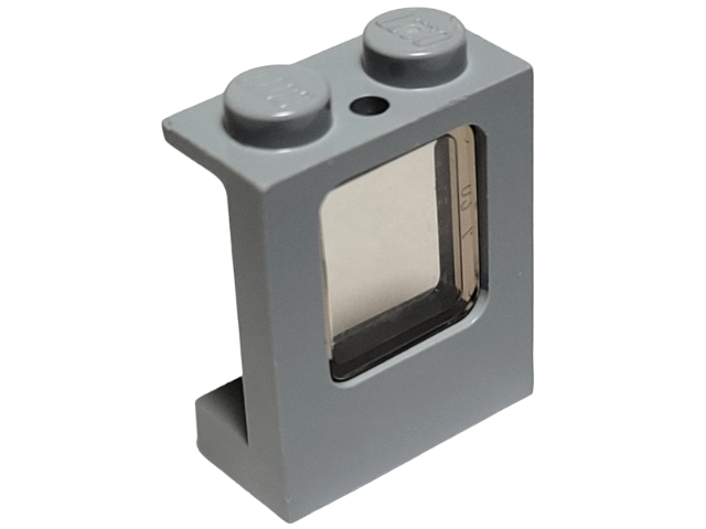 Lego Window 1 x 2 x 2 Plane, Single Top Hole and Double Bottom Holes for Glass with Trans-Brown Glass (2377 / 4862)
