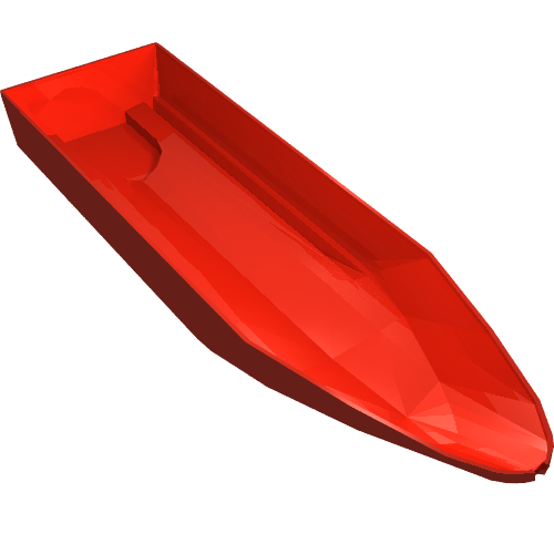 Lego Boat Hull 8 x 28 x 3 / Red