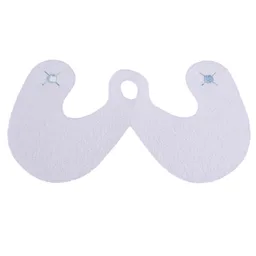 Neckwear Cape, Curved with One Center Hole and Two Hand Holes / White