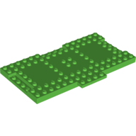 Lego Plate Special 9 x 16 x 2/3 with 1 x 4 Recessed / Bright Green