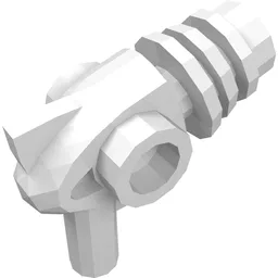 Weapon Gun Ray / Sci Fi - Rounded Heat Diffusers / White