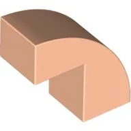 Brick Curved 1 x 2 x 1 2/3 with 1 Cutout / Light Nougat