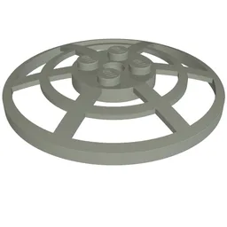 Dish 6 x 6 Inverted, Radar / Webbed [Anti-studs at 90°] / Light Gray