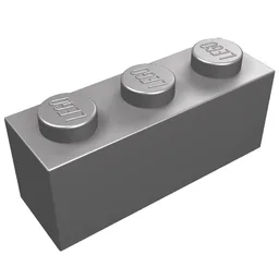 Brick 1 x 3 / Flat Silver