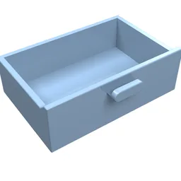 Cupboard 2 x 3 Drawer / Bright Light Blue