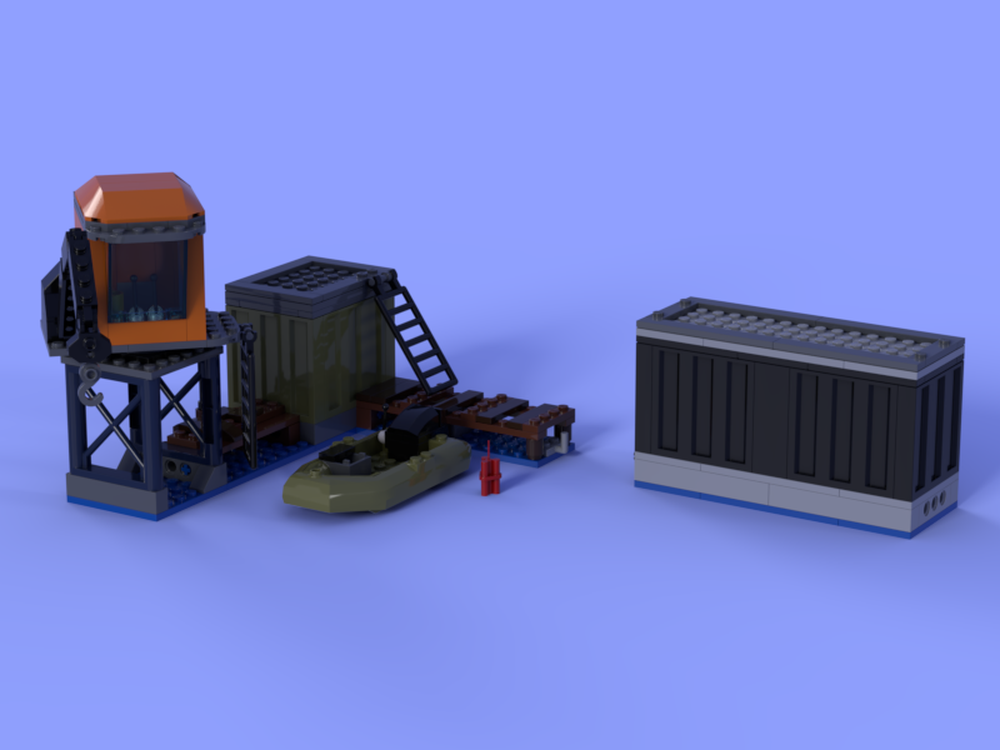 Lego Police Speedboat and Crooks' Hideout Expansion modules